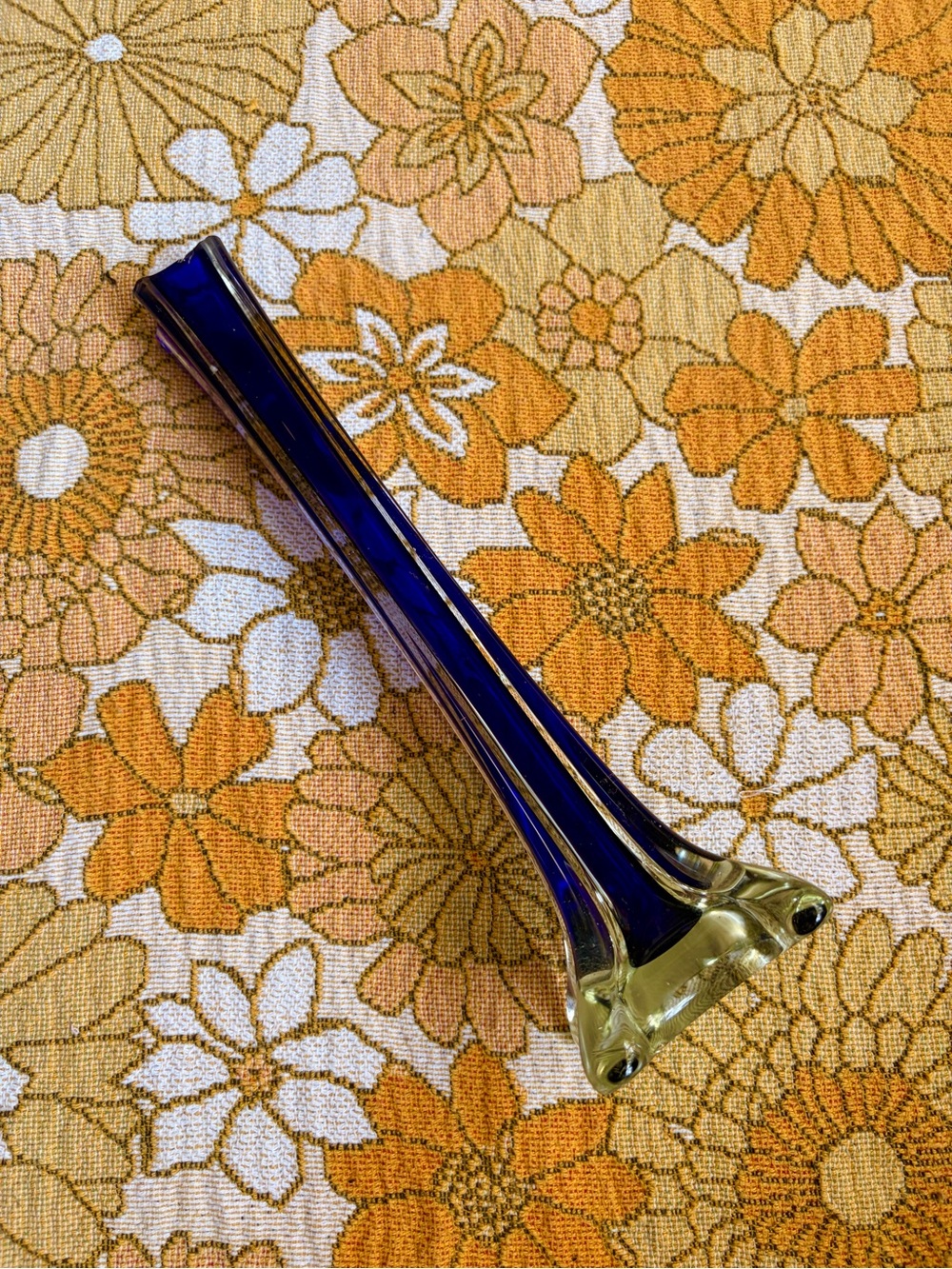 💙🪐✨ Vintage 60s Cobalt Blue Swung Bud Vase ✨🪐💙 - Picture 7 of 9